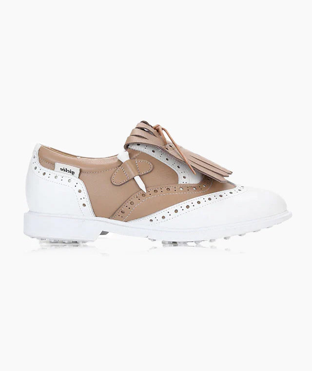Giclee Tee-In Spikeless Golf Shoes - Beige