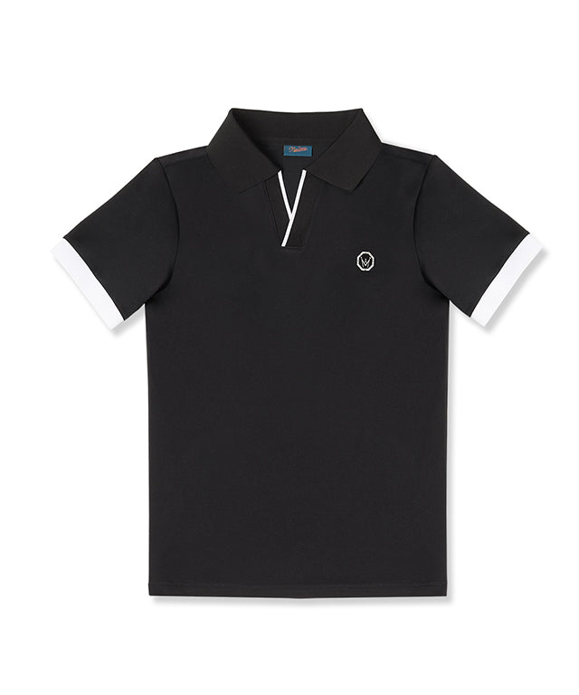 MEASPHERA WOMEN REGULAR-FIT OPEN COLLAR POLO