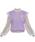 J.Jane Half Zip-up Chiffon Sleeve Sweatshirt - Lavender