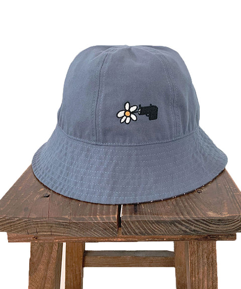 KANDINI Reversible Bucket Hat - Blue