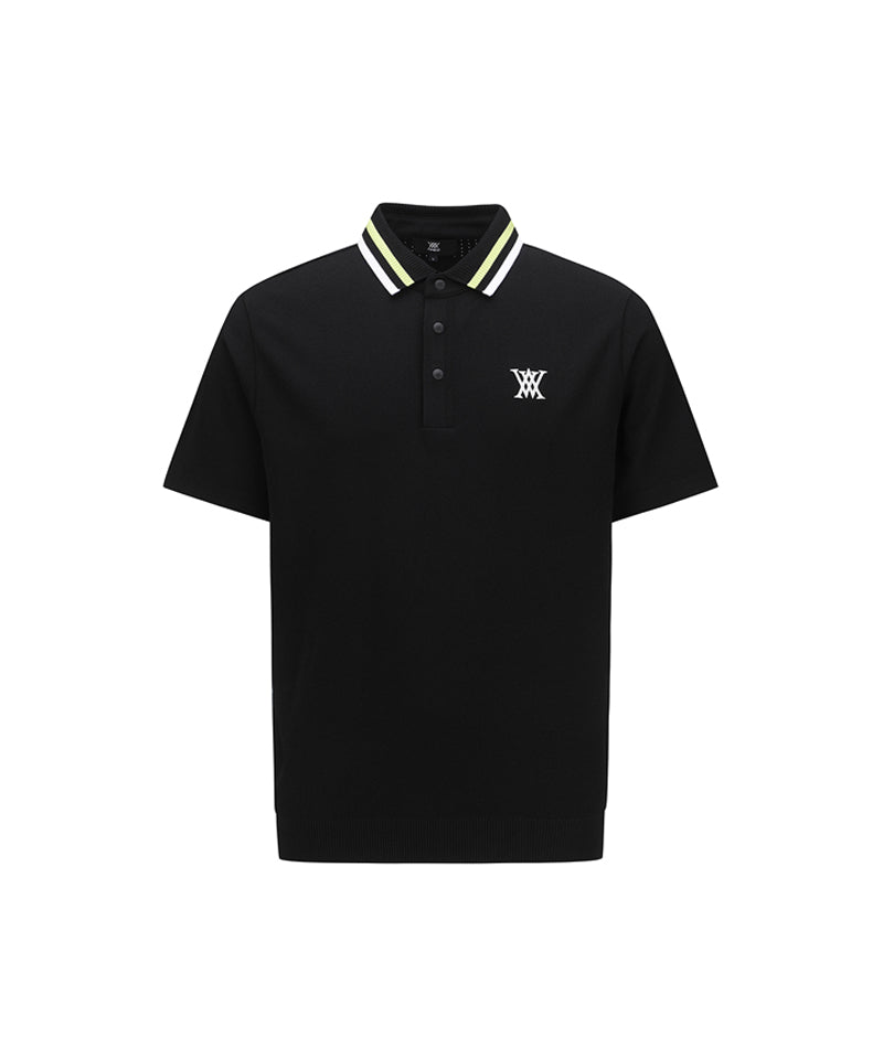 ANEW Golf Men's Essential Collared Sweater - Black