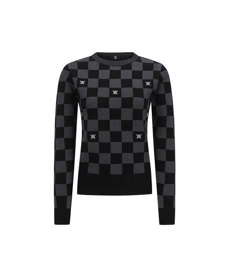 ANEW Women's Check Board Pullover - Black
