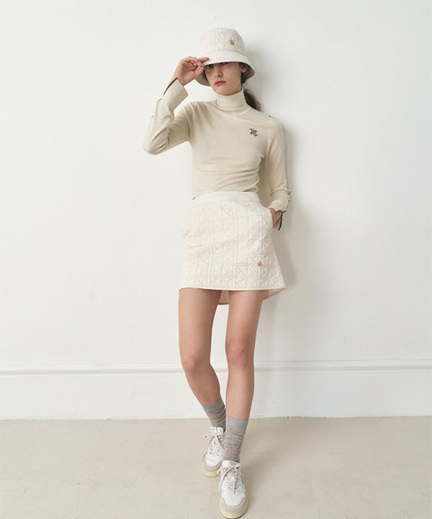 KUME STUDIO Logo Quilted Bucket Hat - Ivory