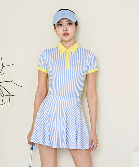 CHUCUCHU Striped Jersey Hull Skirt