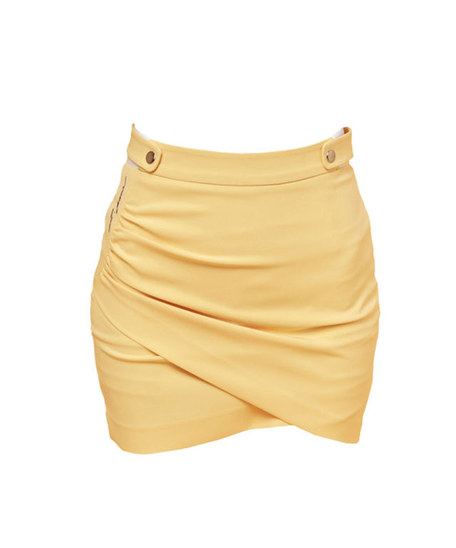 J.Jane Solid Snap Skirt (Yellow)