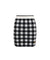 HENRY STUART Women's Check Jacquard Knit Skirt - Ivory