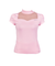 J.Jane Heart Neck See-through T-Shirts (Pink)