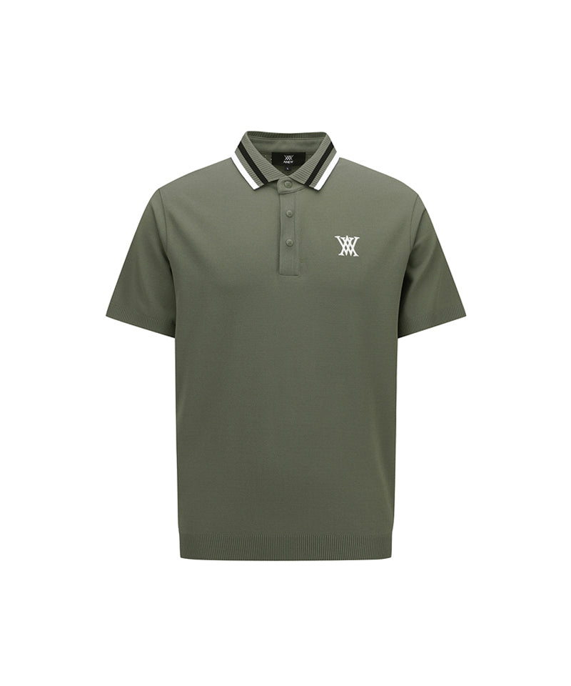 ANEW Golf Men's Essential Collared Sweater - Khaki