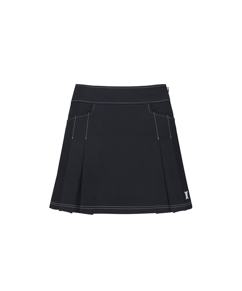 ANEW Golf Women's Denim-Like A-Line Skirt - Navy