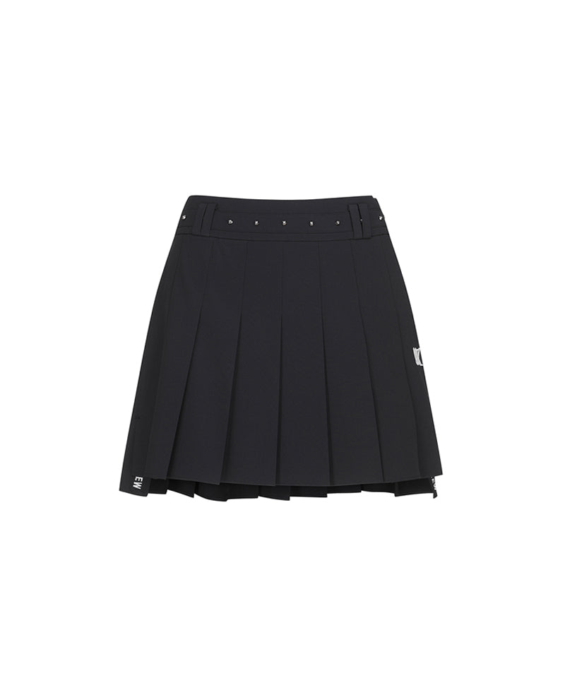 ANEW Golf Women's Buckle Point Pleats Skirt - Black