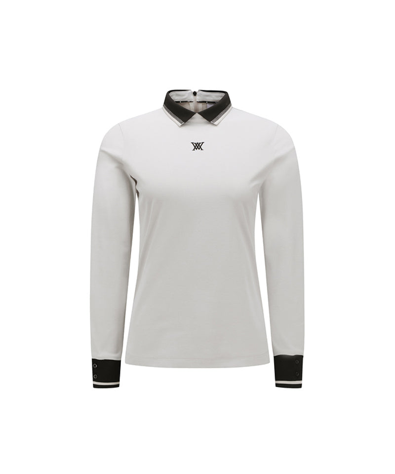 ANEW Golf Women's Cuffs Point Long T-Shirt - Light Beige