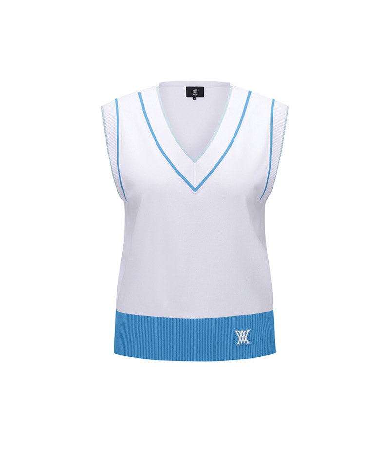 Women's Essential V-Neck Vest - White
