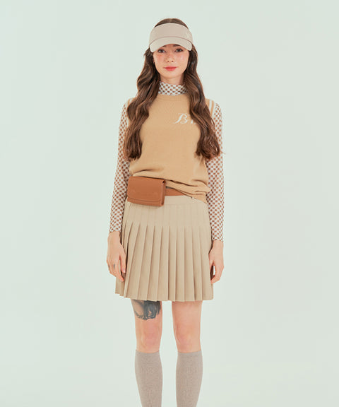 BENECIA 12 Cera Pleated Skirt - Beige