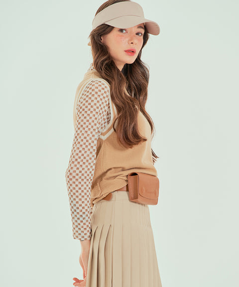 BENECIA 12 Cera Pleated Skirt - Beige