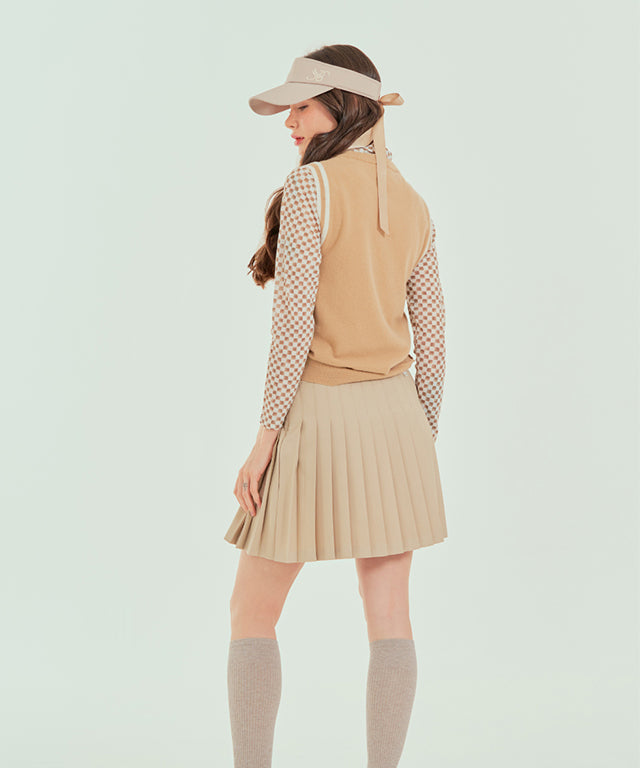 BENECIA 12 Cera Pleated Skirt - Beige