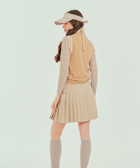 BENECIA 12 Cera Pleated Skirt - Beige