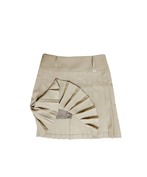 BENECIA 12 Cera Pleated Skirt - Beige