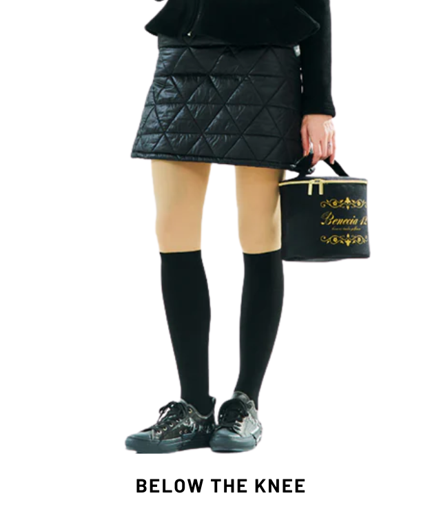 BENECIA 12 Non-Slip Cozy Thick Knee Stocking - Black