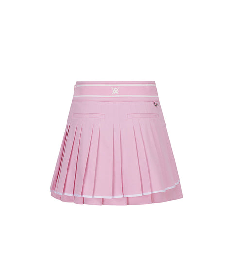 ANEW Golf Women's Asymmetry Pleats Skirt - Light Pink