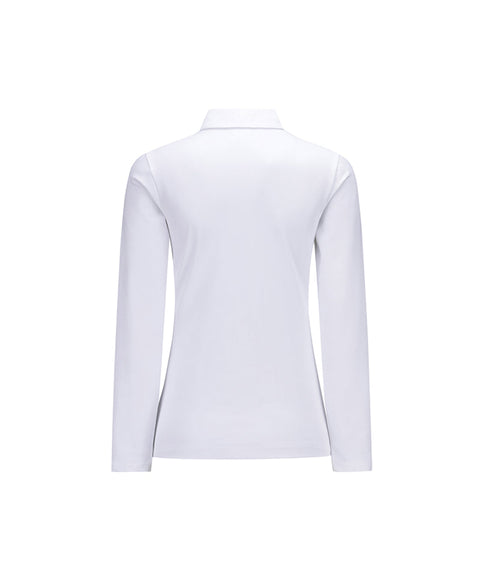 [Warehouse Sale] ANEW Golf Women's Collar Point Long T-Shirt - White