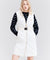 HENRY STUART Women's Hooded Long Padded Vest White