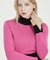 Mild Block Collar Turtle Knit - Pink