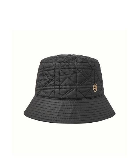 KUME STUDIO Logo Quilted Bucket Hat - Black