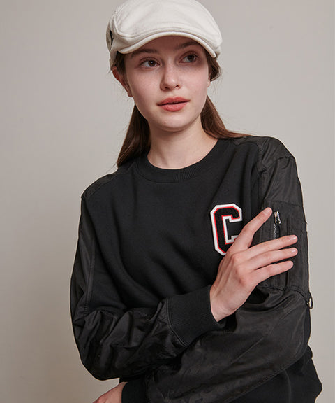 CHUCUCHU Pocket Point Crew Neck - Black