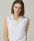 Haley Golf Wear Women Sleeveless Pique T-shirt White
