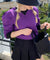 KANDINI Sweatshirts with Puff Sleeve - Purple