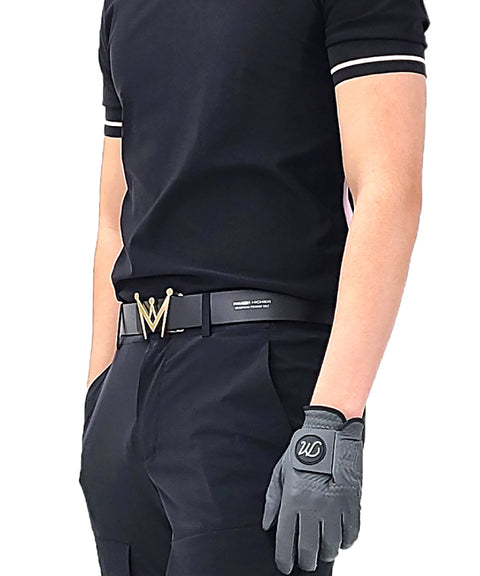 MEASPHERA CROWN REVERSIBLE BELT - GOLD