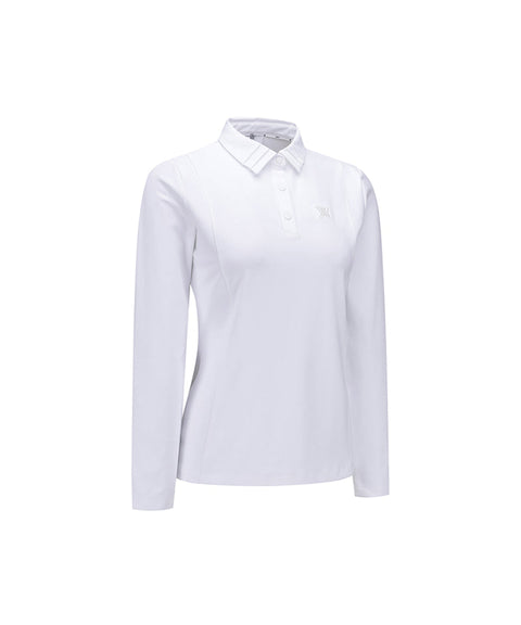 [Warehouse Sale] ANEW Golf Women's Collar Point Long T-Shirt - White
