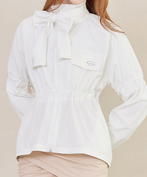J.Jane Shiny Overfit Windbreaker - White