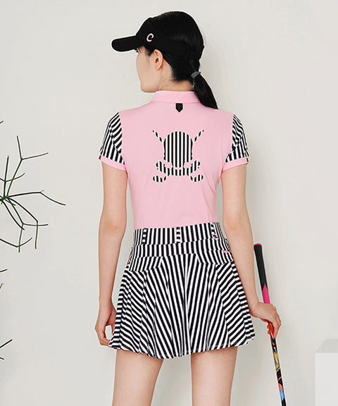 CHUCUCHU Striped Jersey Hull Skirt