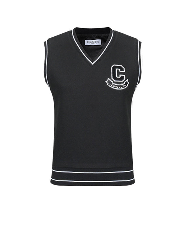 CHUCUCHU Songchi Skull Logo Vest - Black