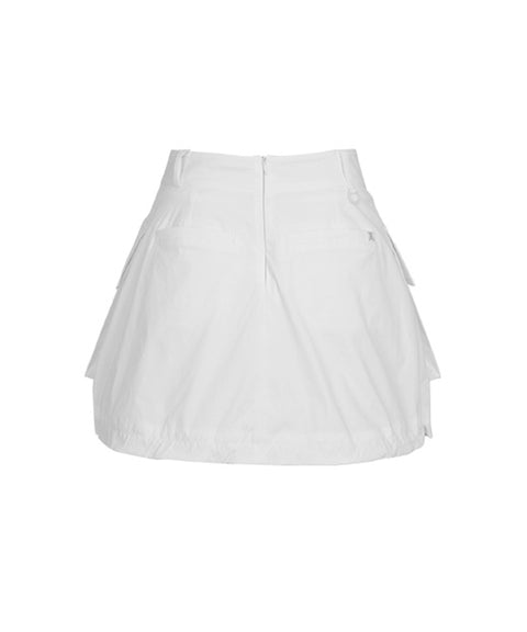 CHUCUCHU Chic Volume Skirt White