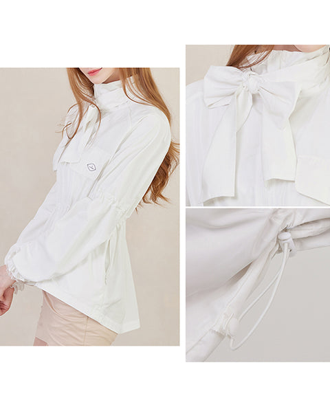 J.Jane Shiny Overfit Windbreaker - White