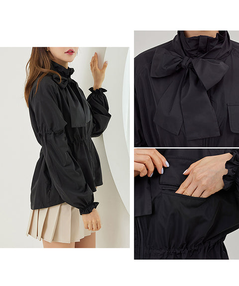 J.Jane Shiny Overfit Windbreaker - Black