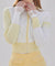 J.Jane Diamond punching Summer Knit Zip-up - Yellow