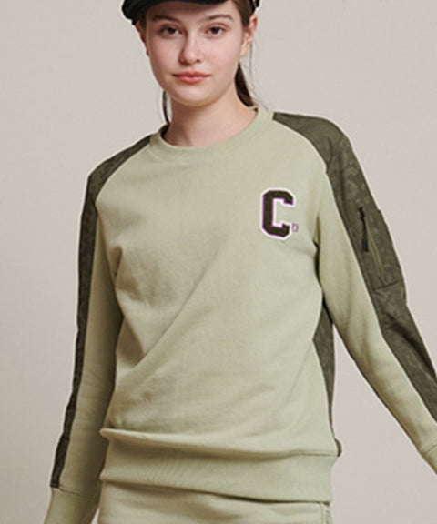 CHUCUCHU Pocket Point Crew Neck - Khaki