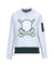 CHUCUCHU Cozy lined Skull Round Top - White Melange