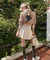 [SET SPECIAL] KANDINI Beige Boyfriend Polo Shirts/Long + White Essential Pleats Skirt
