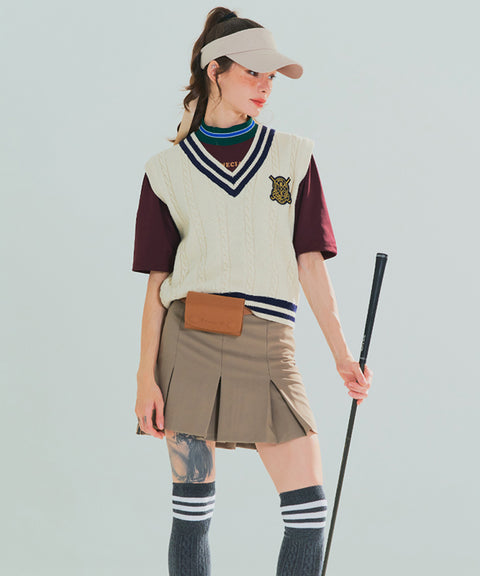 BENECIA 12 Wide Pleated - Brown