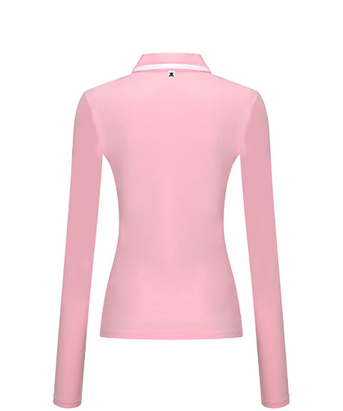 [Warehouse Sale]  CHUCUCHU Tape Point Collared Shirt - Pink