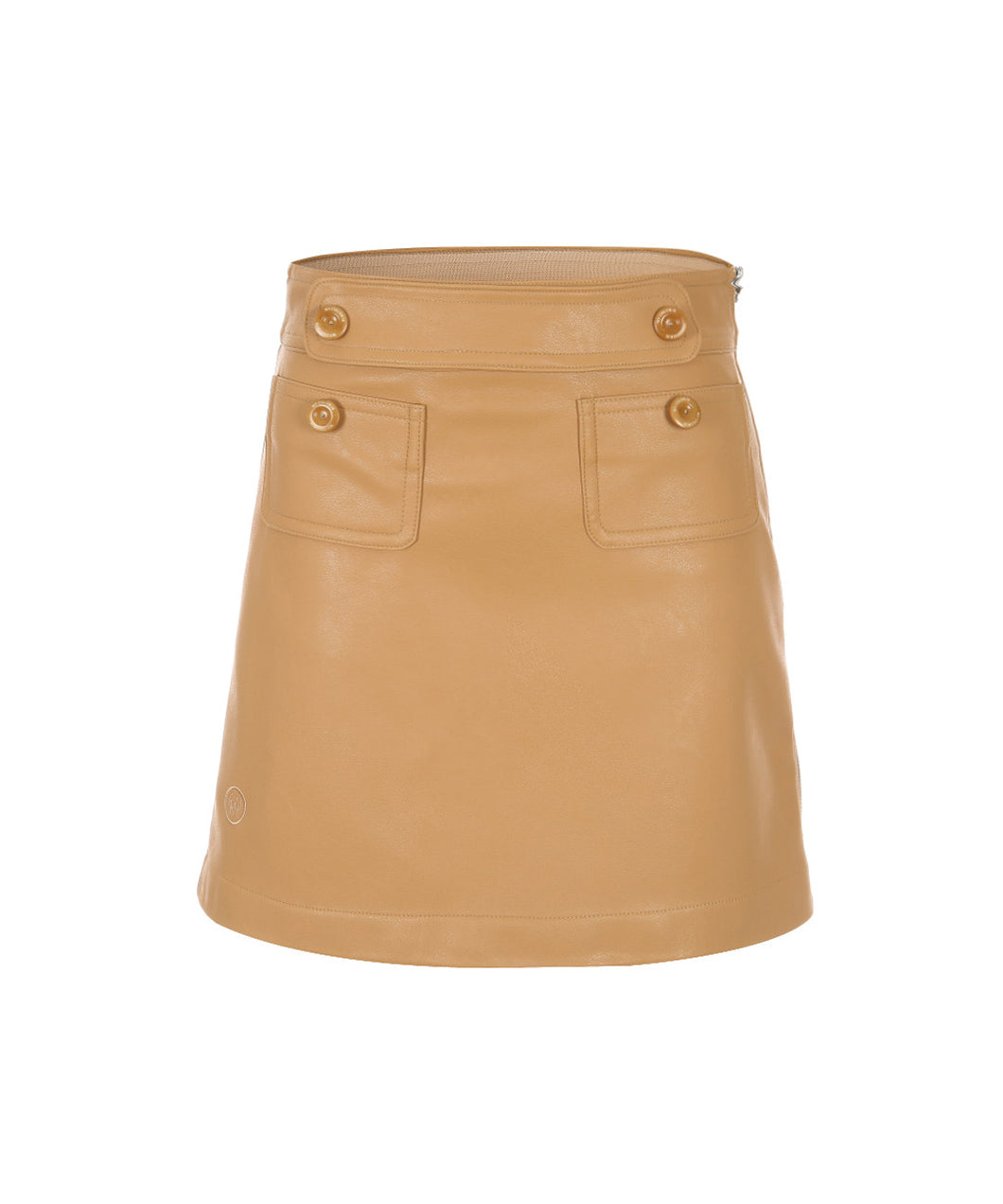 MYCL A-line Leather Skirt Beige