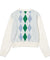 20th Hole Argyle Women's Vneck Knit Cardigan - Ivory