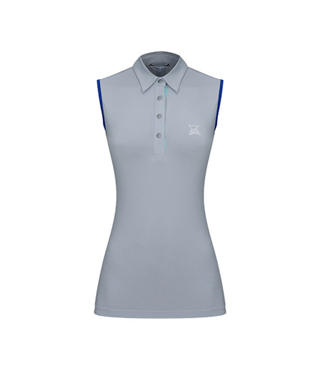 CHUCUCHU Women's Back Mesh Point Top - Grey