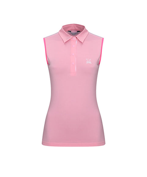 CHUCUCHU Women's Back Mesh Point Top - Pink