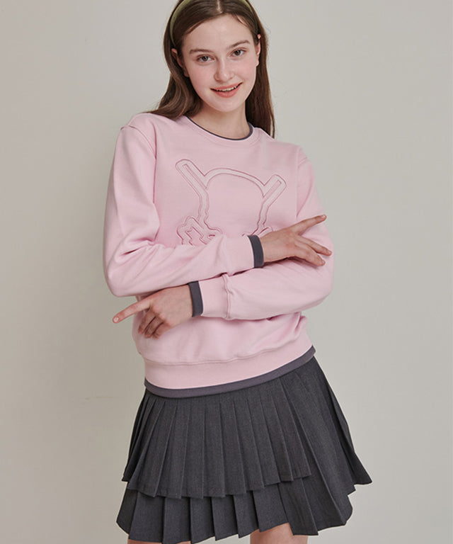 CHUCUCHU Double Pleated Skirt - Charcoal