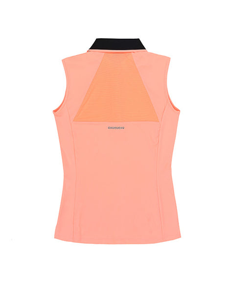 CHUCUCHU Collar Point Top - Peach